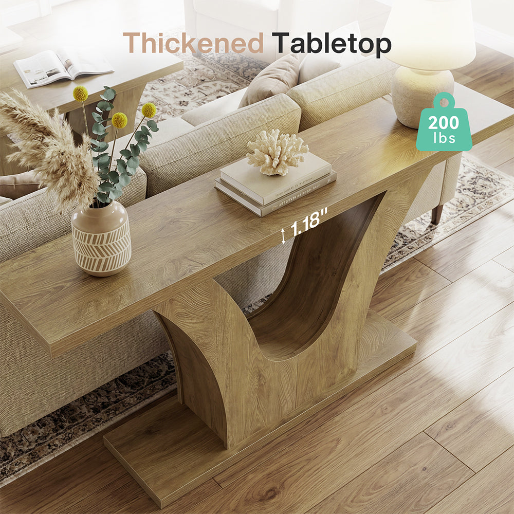 Tribesigns Smalle Console Tafel van 160 cm met V-vormige Basis, Moderne Gangtafel voor Hal en Woonkamer