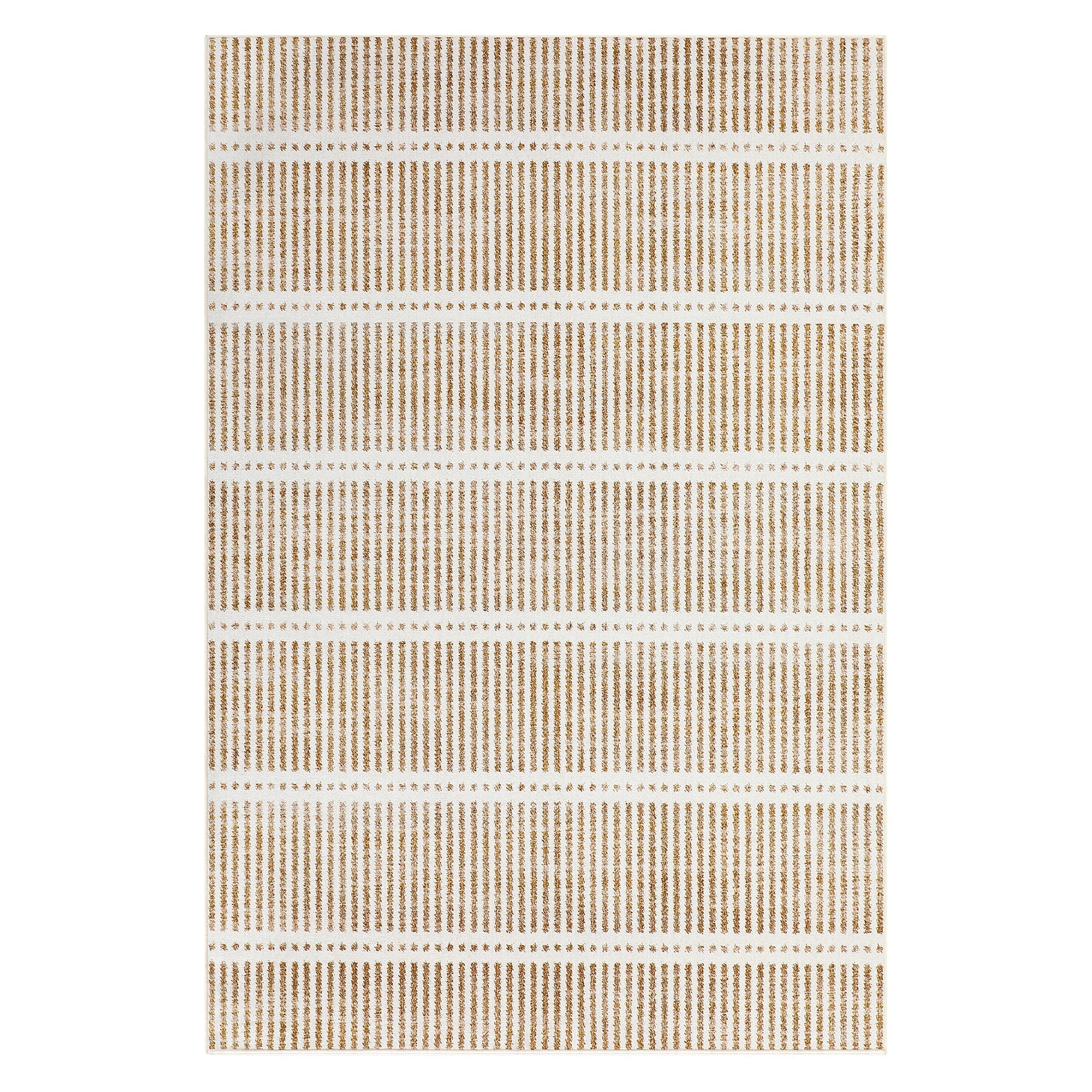 Tribesigns Tapis Ultra-Fins Lavables 160 x 230/200 x 300 cm, Tapis Rayés Antidérapants Style Campagne pour Salon et Chambre, Certifiés OEKO-TEX