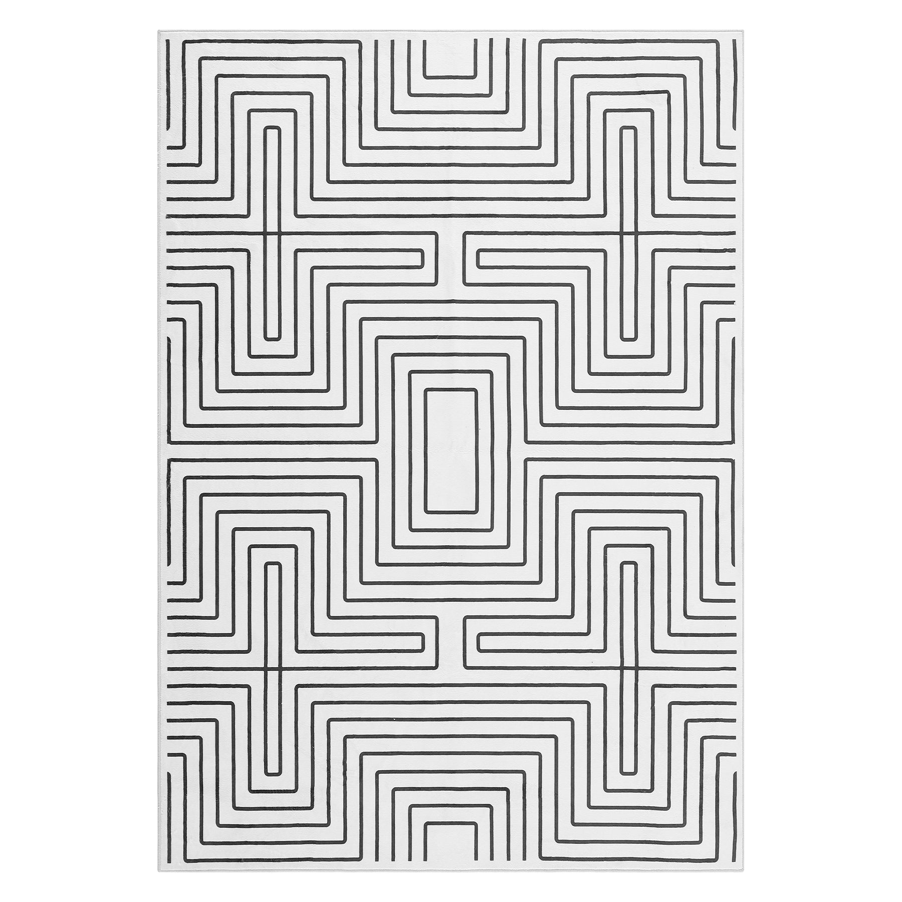 Tribesigns Tapis à Poils Ras Motif Géométrique 160 x 230/200 x 300 cm, Envers Antidérapant, Lavable jusqu’à 30 °C, pour Salon et Chambre, Certifié OEKO-TEX
