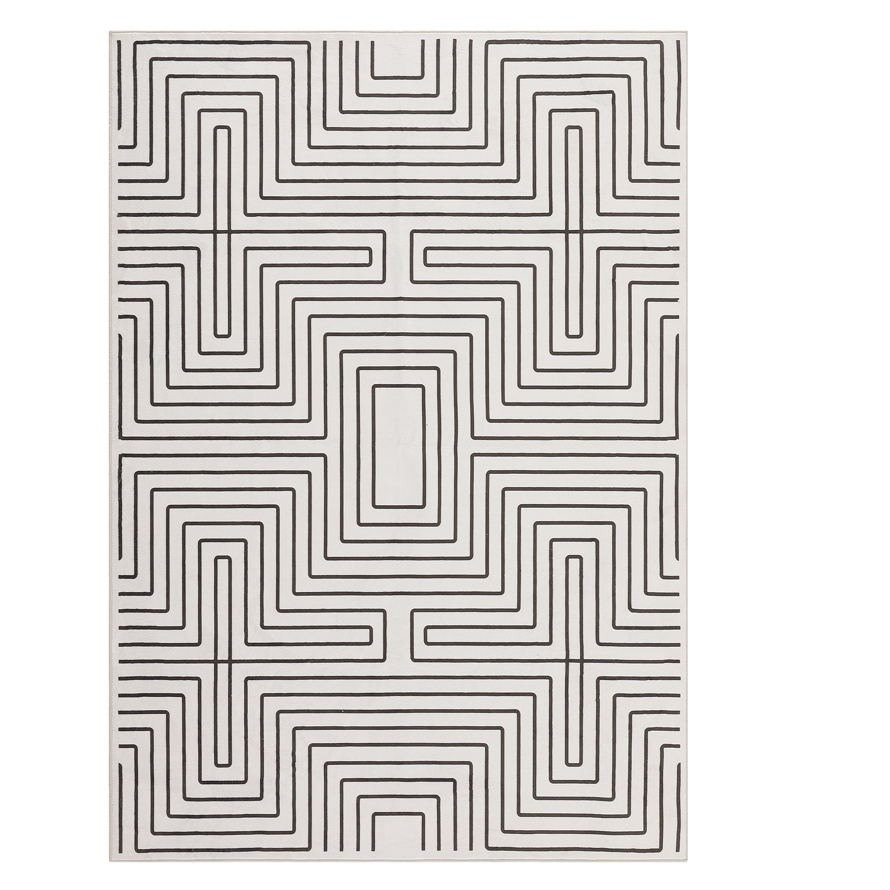 Tribesigns Tapis à Poils Ras Motif Géométrique 160 x 230/200 x 300 cm, Envers Antidérapant, Lavable jusqu’à 30 °C, pour Salon et Chambre, Certifié OEKO-TEX