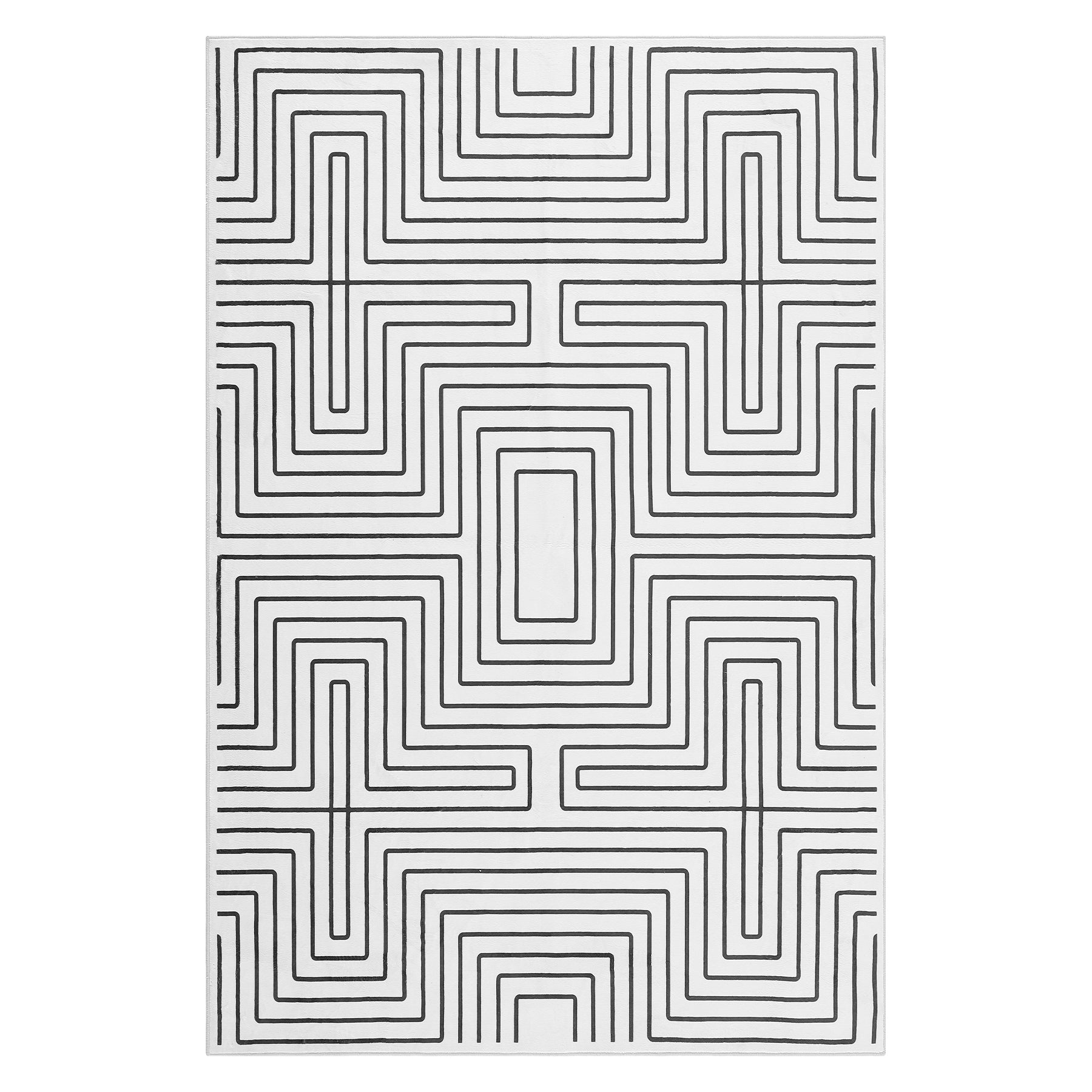 Tribesigns Tapis à Poils Ras Motif Géométrique 160 x 230/200 x 300 cm, Envers Antidérapant, Lavable jusqu’à 30 °C, pour Salon et Chambre, Certifié OEKO-TEX