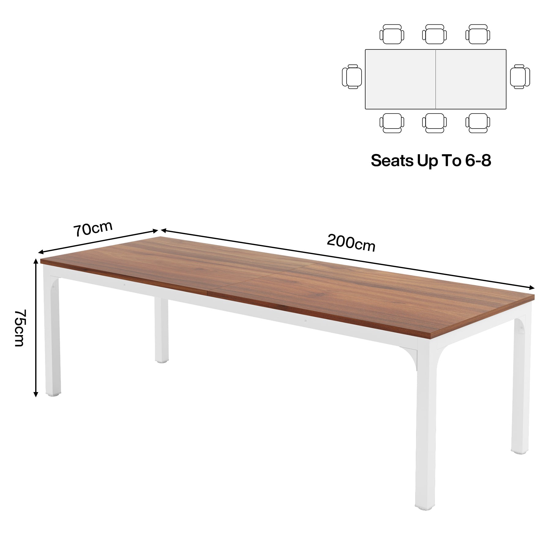 Tribesigns Bureau d'ordinateur, Bureau informatique Table longue pour deux