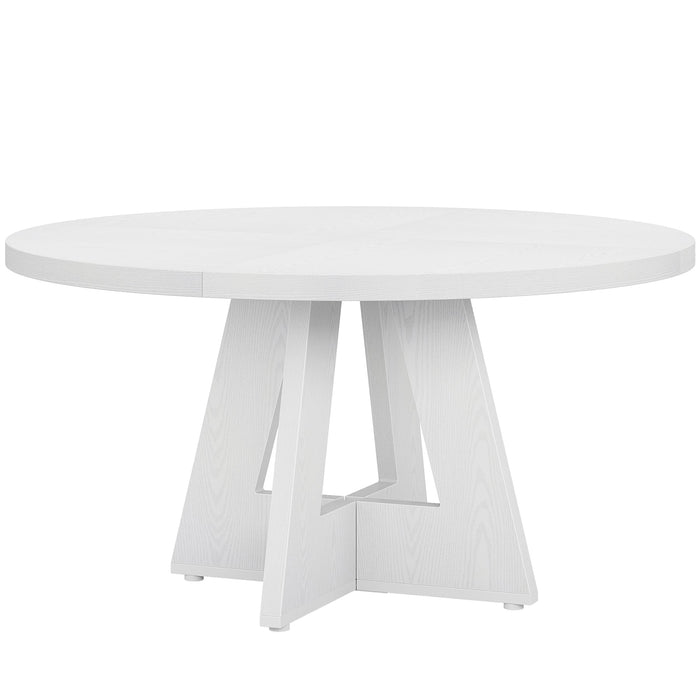 Tribesigns Table à manger, Table de cuisine ronde de 120 cm pour 4 personnes